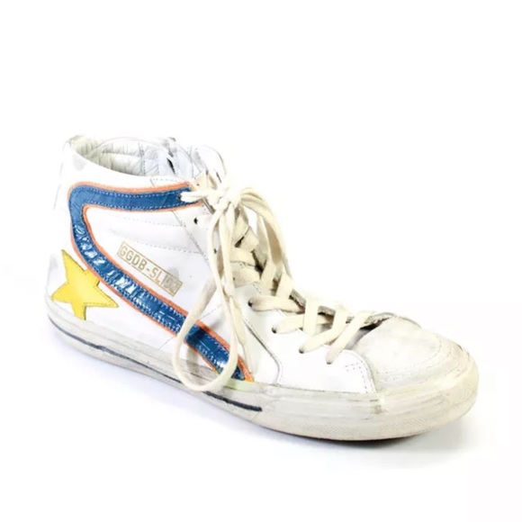Golden Goose Leather Slide Skate Sneakers White Size 41 ( US 11) - Picture 1 of 9